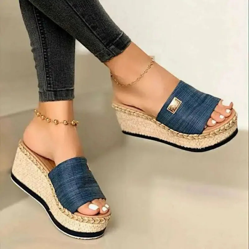 Chique Casual Espadrille Sleehak Sandalen