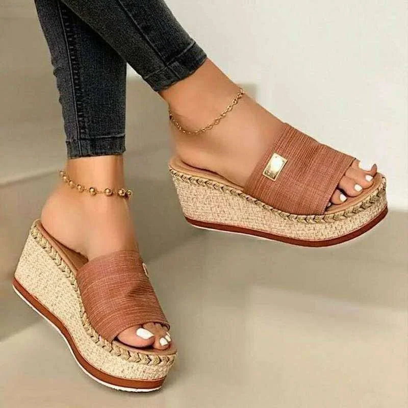 Chique Casual Espadrille Sleehak Sandalen