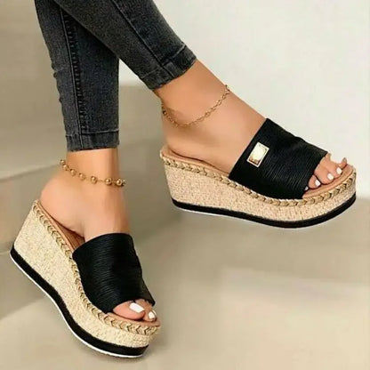 Chique Casual Espadrille Sleehak Sandalen