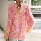 Paarse Boho Bloemenblouse - Abegail