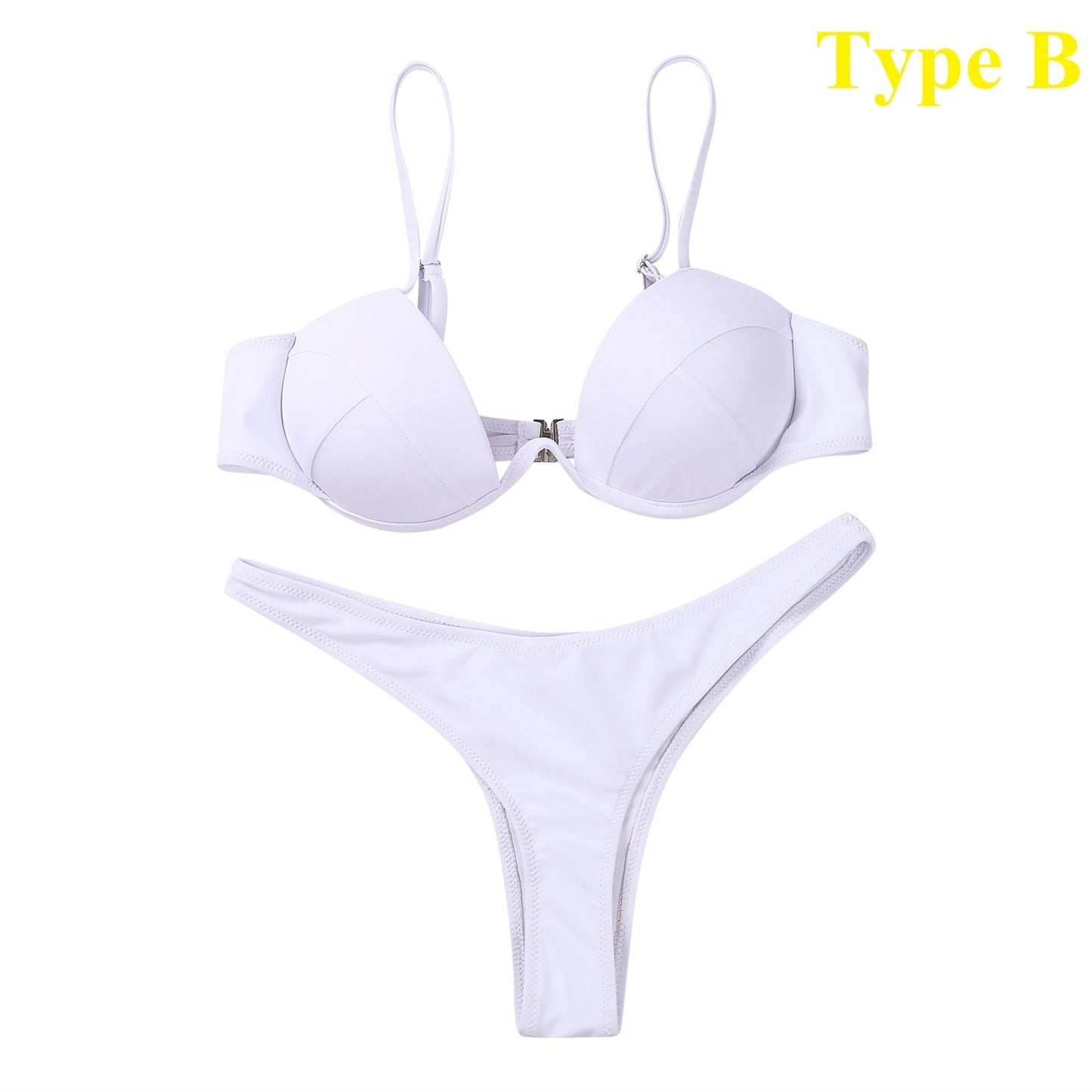 Maya - Blauwe Bandage Braziliaanse Bikini Zonder Vulling