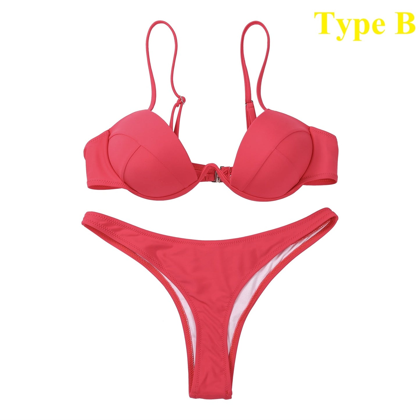 Maya - Blauwe Bandage Braziliaanse Bikini Zonder Vulling