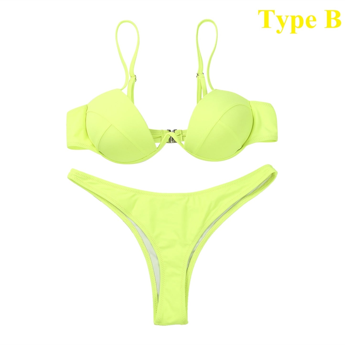 Maya - Blauwe Bandage Braziliaanse Bikini Zonder Vulling