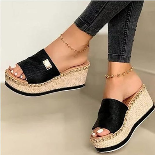 Chique Casual Espadrille Sleehak Sandalen