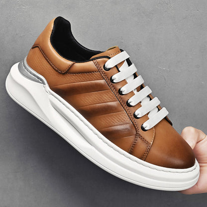 Urban Stride Leren Sneakers: Stijl, Comfort, Duurzaamheid in 3 Kleuren