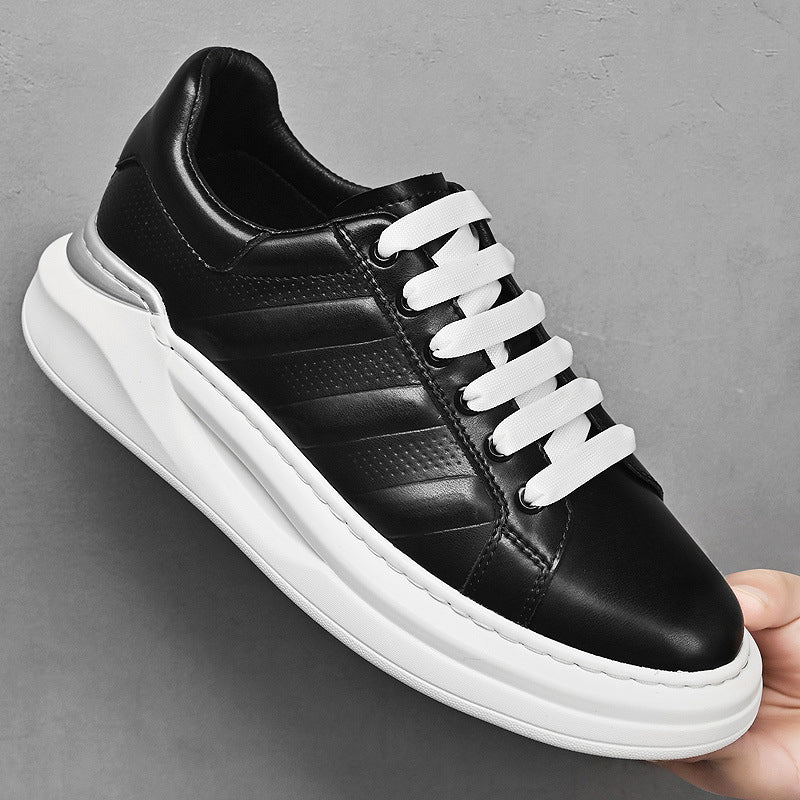 Urban Stride Leren Sneakers: Stijl, Comfort, Duurzaamheid in 3 Kleuren