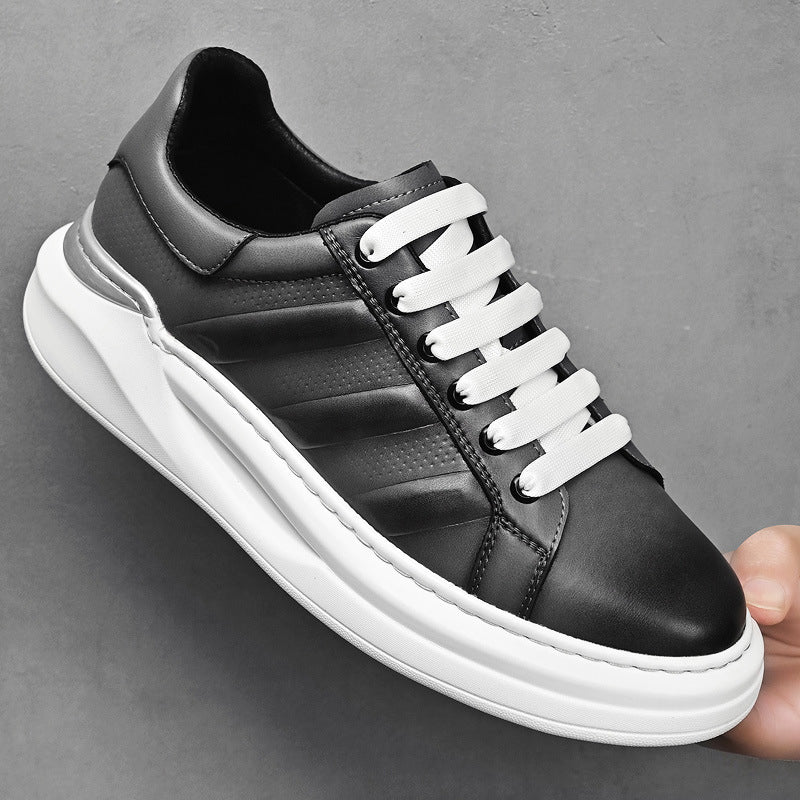 Urban Stride Leren Sneakers: Stijl, Comfort, Duurzaamheid in 3 Kleuren