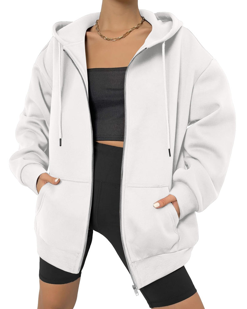 Comfort Chic: Dames Fleece Hoodie - Ruimvallend, Trendy & Warm