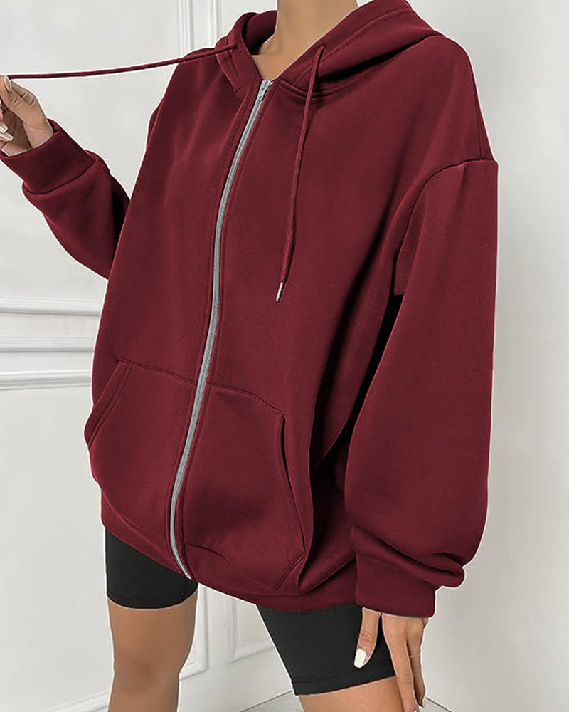 Comfort Chic: Dames Fleece Hoodie - Ruimvallend, Trendy & Warm