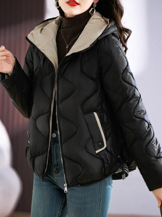 Harajuku Chic: Hooded Winter Parka – Elegantie Ontmoet Comfort