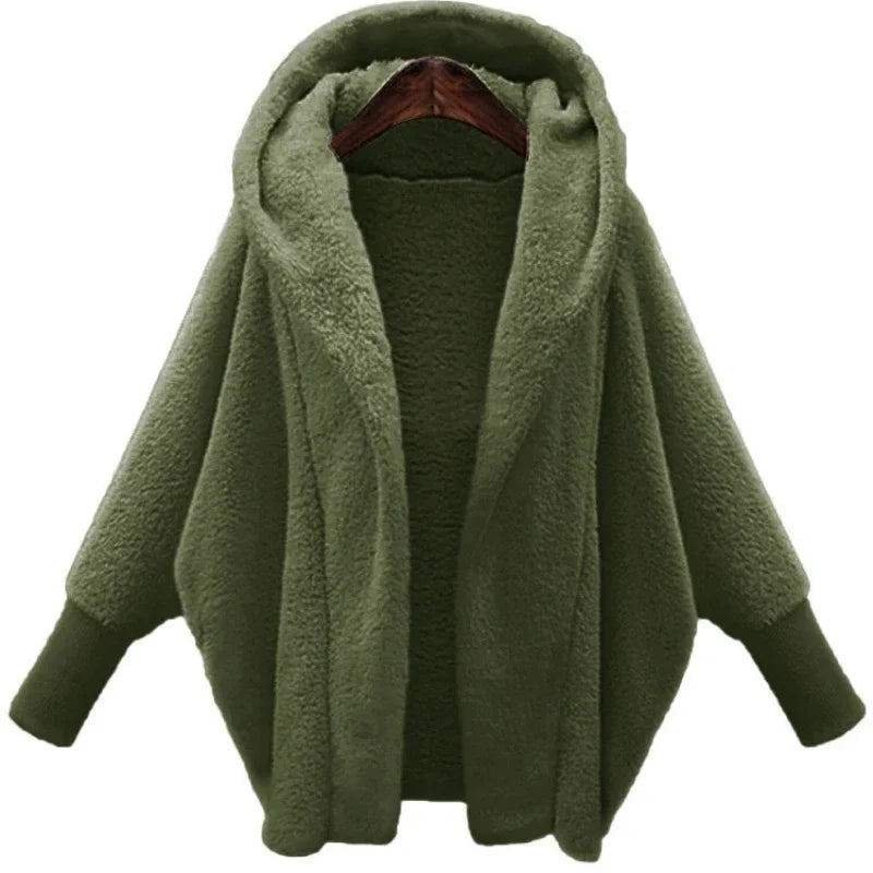 Gezellige Elegantie Pluche Jas - Luxueuze Warmte voor Herfst & Winter