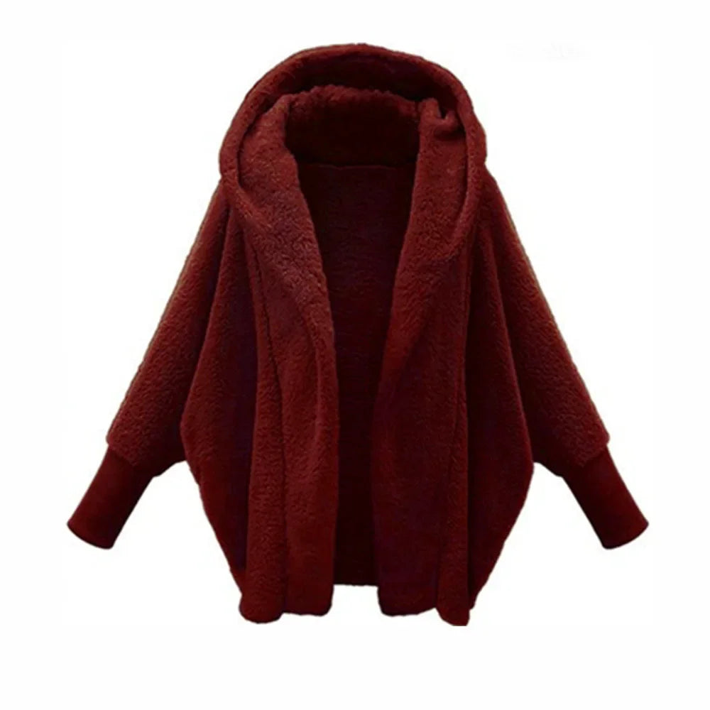 Gezellige Elegantie Pluche Jas - Luxueuze Warmte voor Herfst & Winter