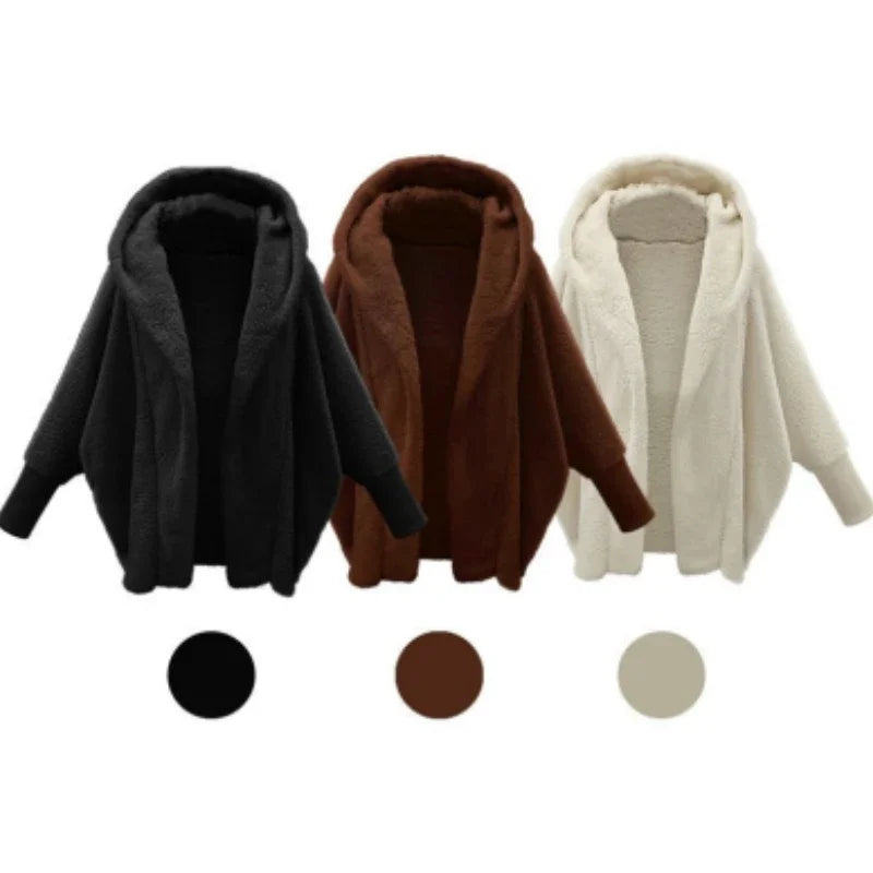 Gezellige Elegantie Pluche Jas - Luxueuze Warmte voor Herfst & Winter