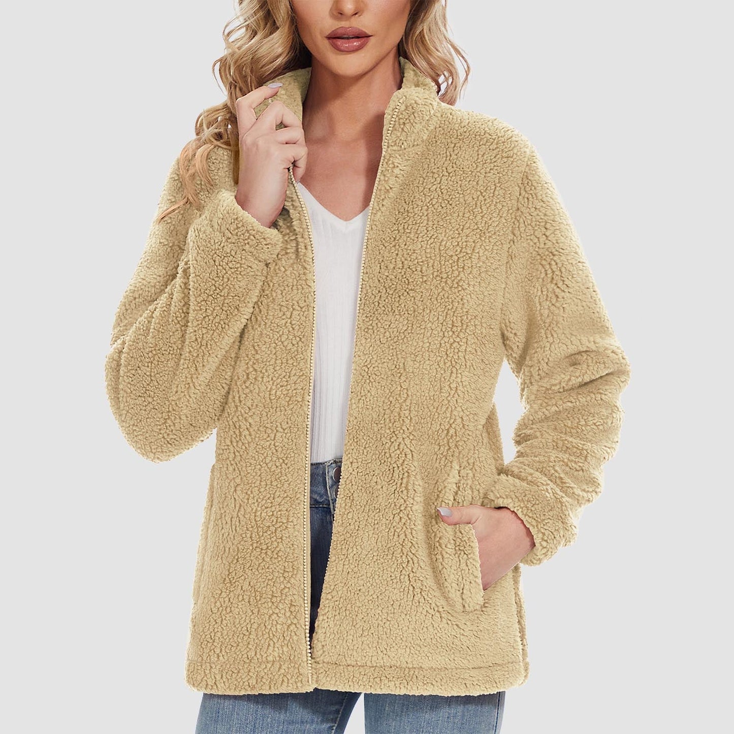 CozyChic Sherpa Fleece Jas: Stijlvolle Winterwarmte