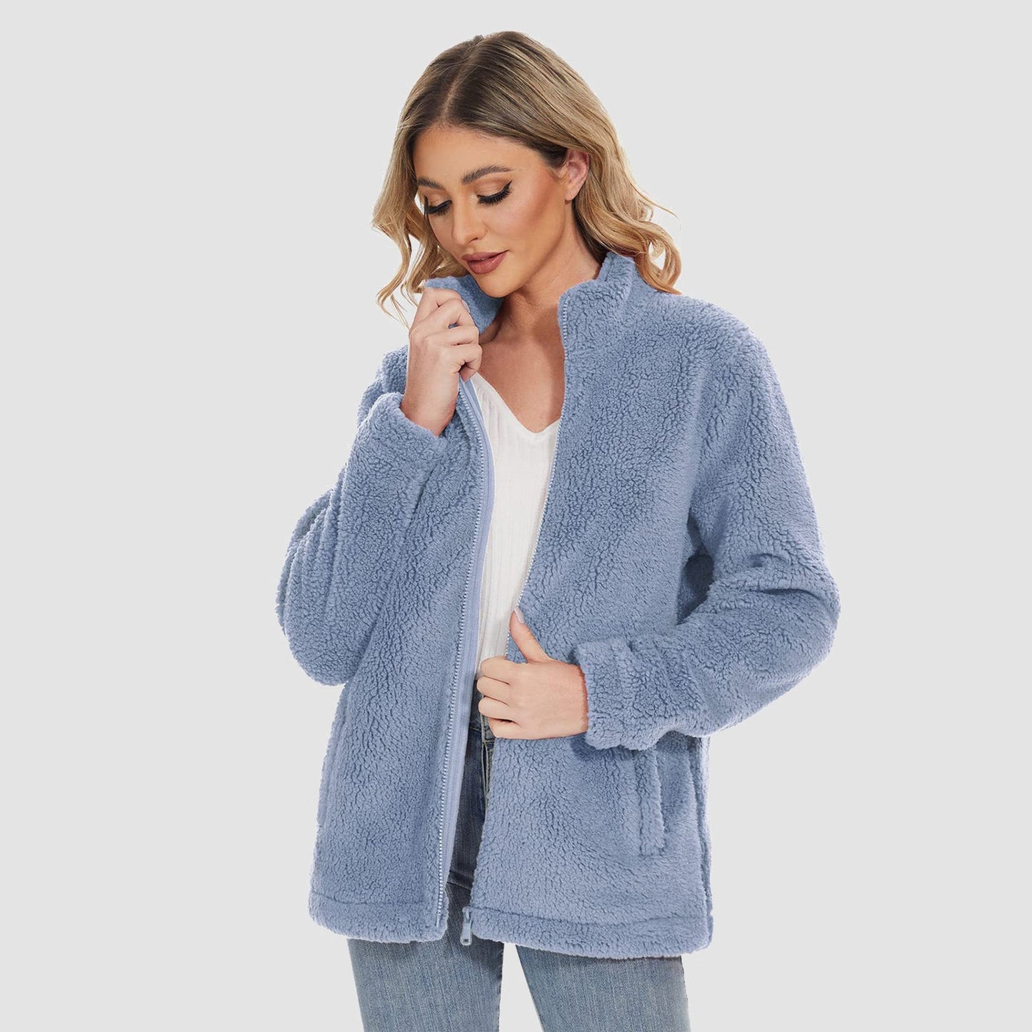 CozyChic Sherpa Fleece Jas: Stijlvolle Winterwarmte