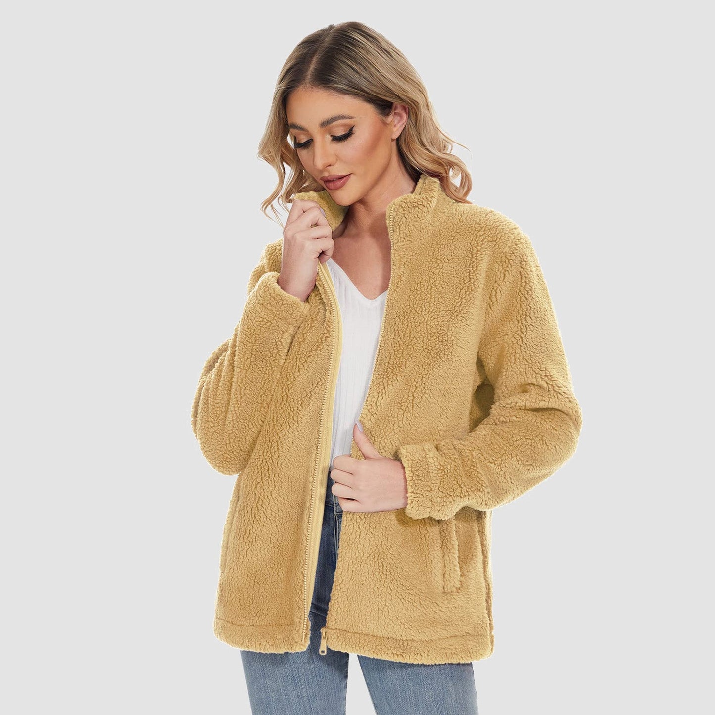 CozyChic Sherpa Fleece Jas: Stijlvolle Winterwarmte