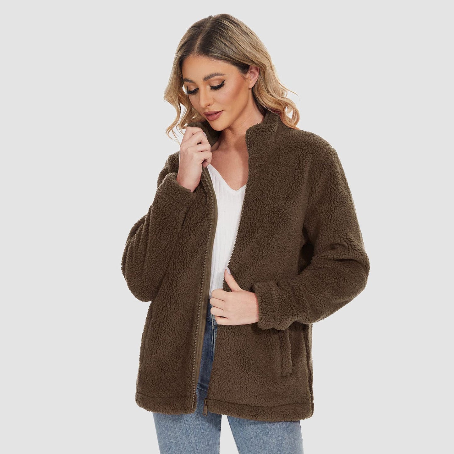 CozyChic Sherpa Fleece Jas: Stijlvolle Winterwarmte