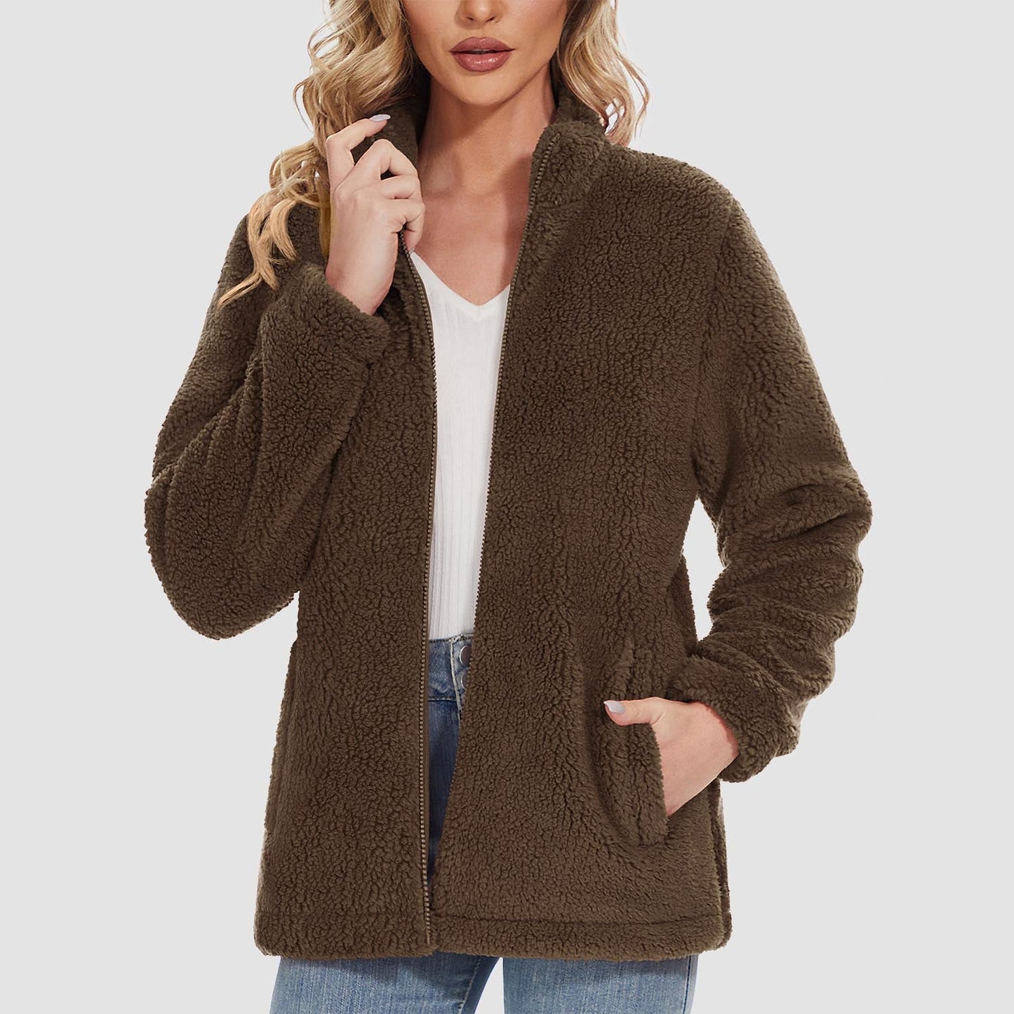 CozyChic Sherpa Fleece Jas: Stijlvolle Winterwarmte