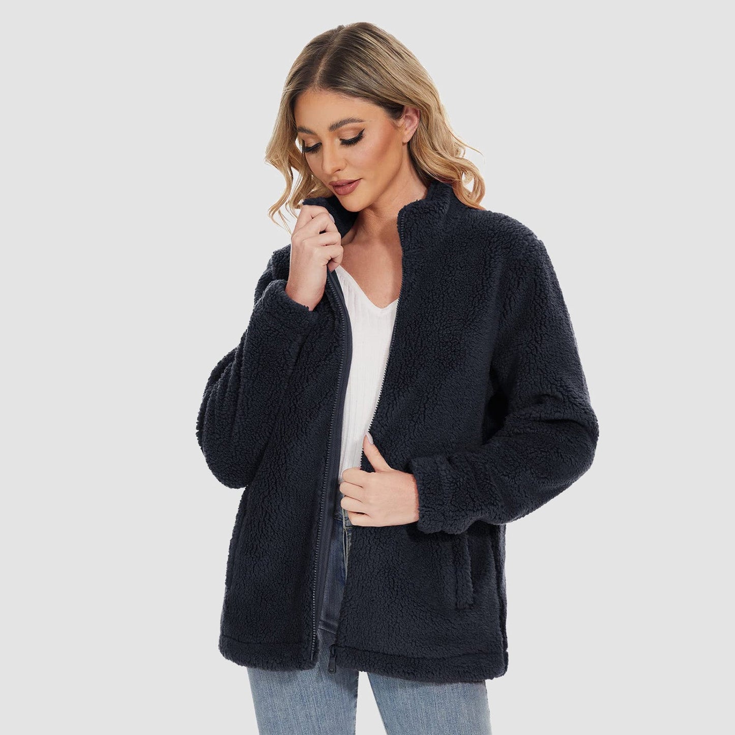 CozyChic Sherpa Fleece Jas: Stijlvolle Winterwarmte