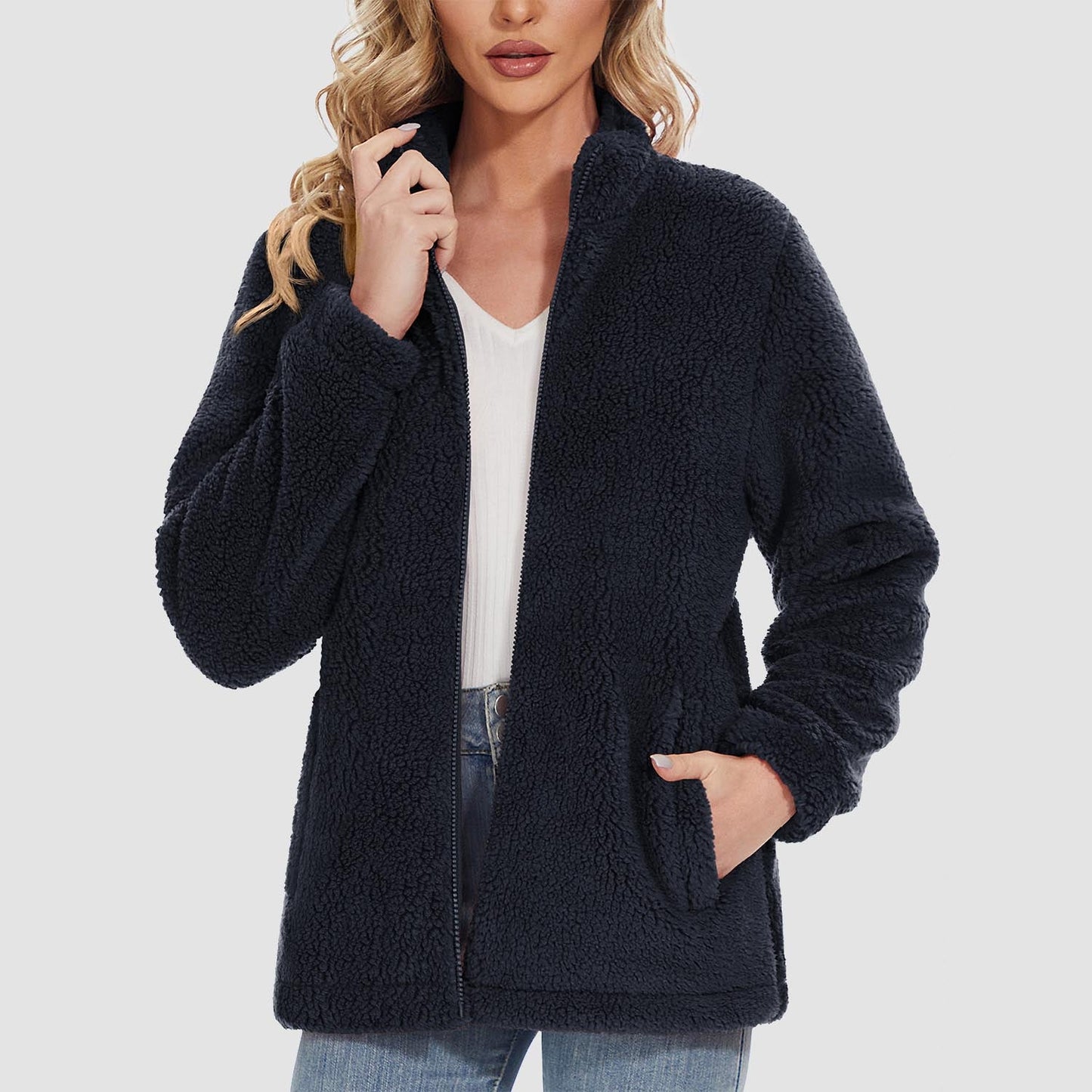 CozyChic Sherpa Fleece Jas: Stijlvolle Winterwarmte