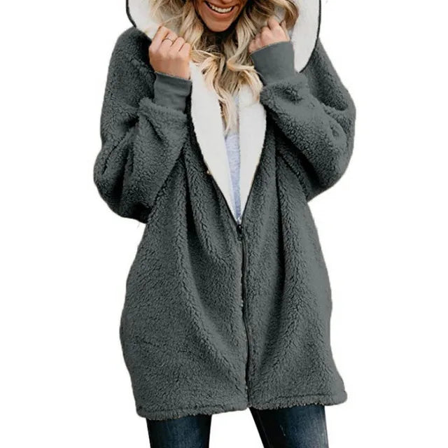 Gezellige Chic: Dames Oversized Hoodie Overjas - Moeiteloze Stijl & Comfort