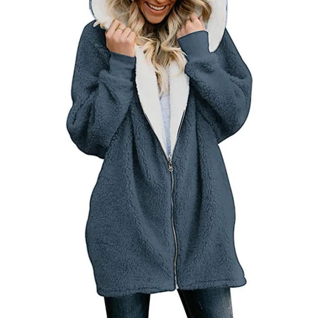 Gezellige Chic: Dames Oversized Hoodie Overjas - Moeiteloze Stijl & Comfort