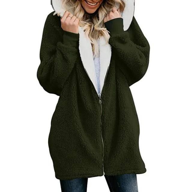 Gezellige Chic: Dames Oversized Hoodie Overjas - Moeiteloze Stijl & Comfort