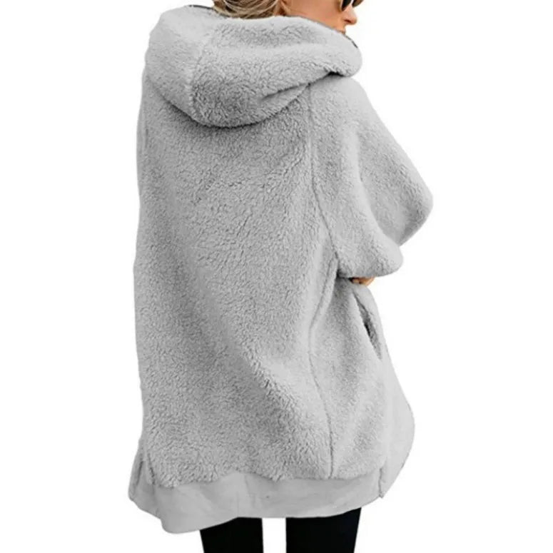 Gezellige Chic: Dames Oversized Hoodie Overjas - Moeiteloze Stijl & Comfort