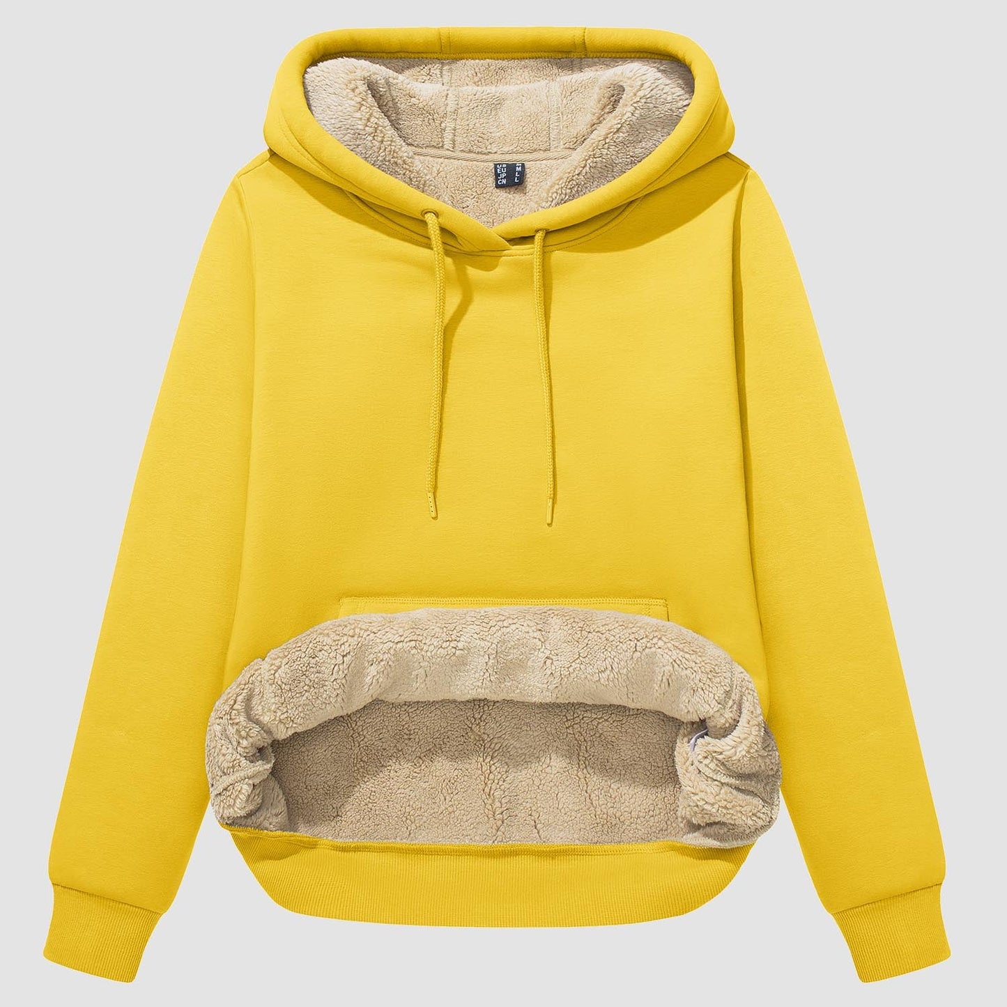 Gezellige Comfort Sherpa Hoodie: Fleece-Gevoerde Trui met Zak