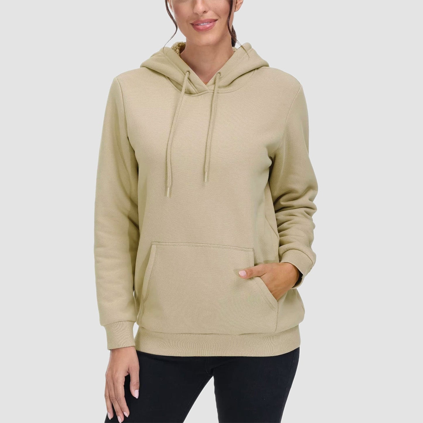 Gezellige Comfort Sherpa Hoodie: Fleece-Gevoerde Trui met Zak