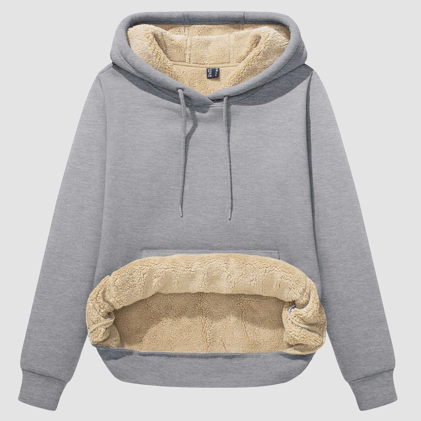 Gezellige Comfort Sherpa Hoodie: Fleece-Gevoerde Trui met Zak