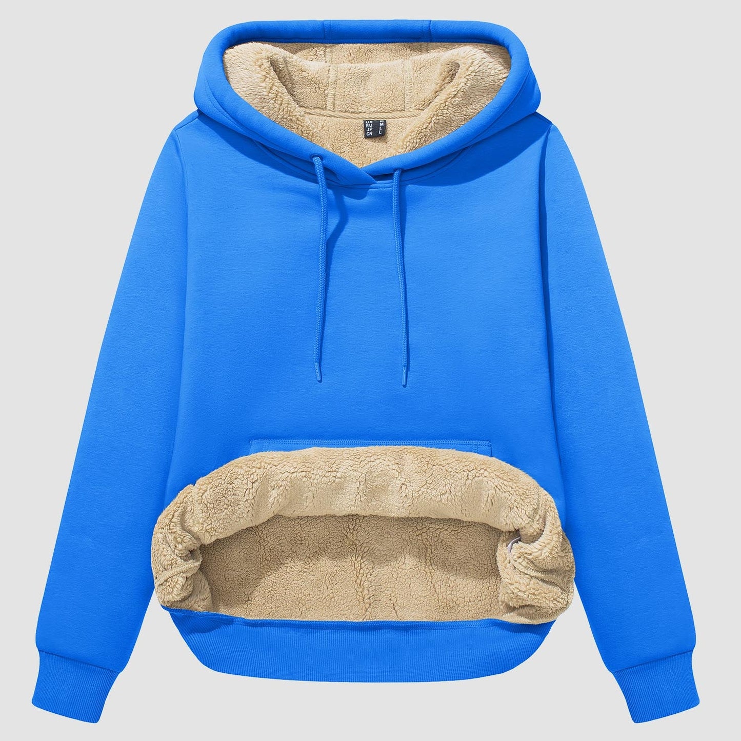 Gezellige Comfort Sherpa Hoodie: Fleece-Gevoerde Trui met Zak