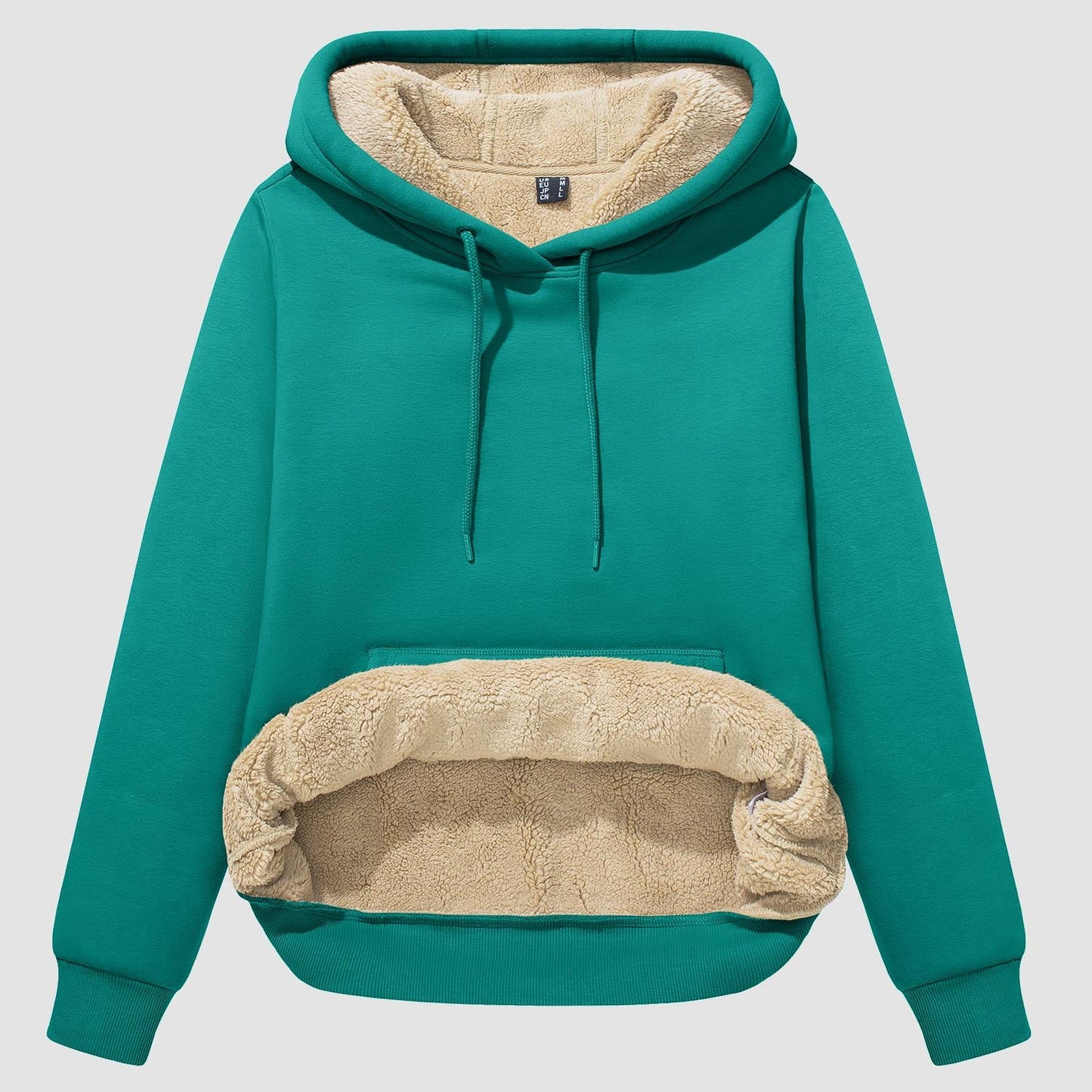 Gezellige Comfort Sherpa Hoodie: Fleece-Gevoerde Trui met Zak