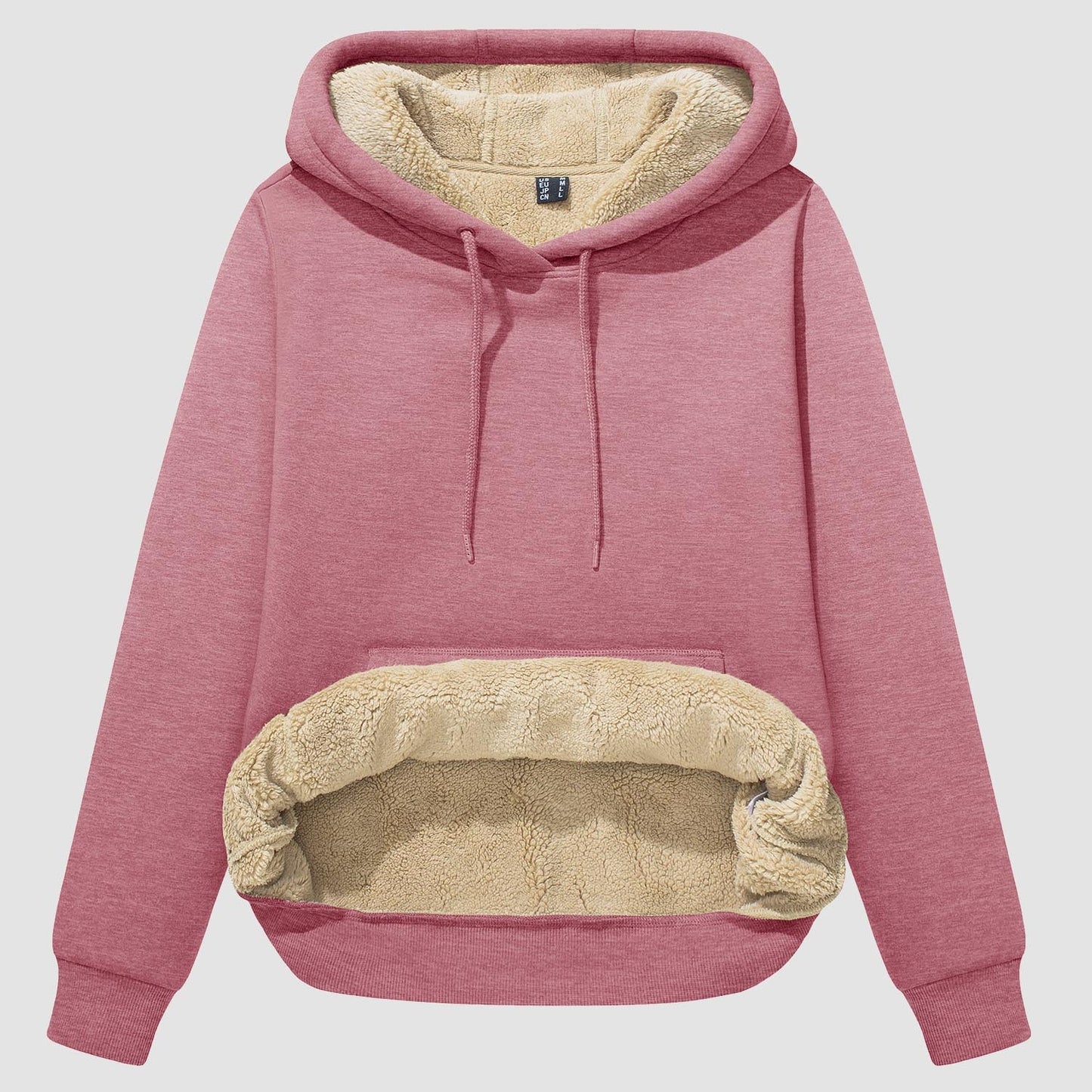 Gezellige Comfort Sherpa Hoodie: Fleece-Gevoerde Trui met Zak