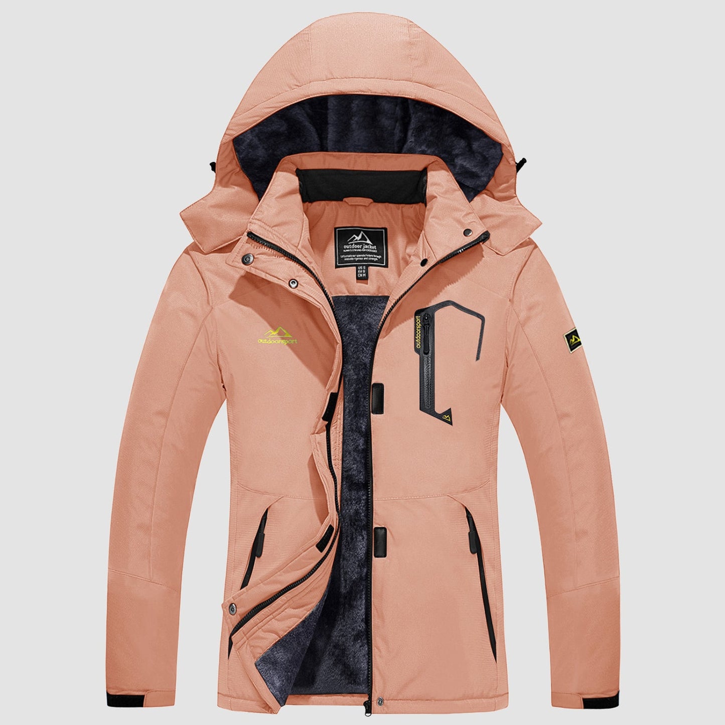 CozyChic 4-Zakken Winterparka: Waterbestendige Skijas voor Dames met Warme Fleece