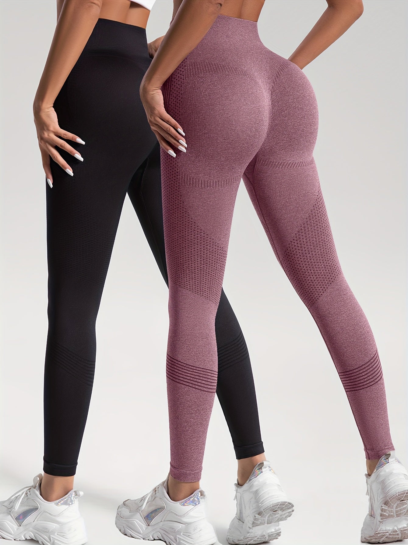 Grijze High-Stretch Yoga Leggings - Mila