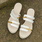 Witte Orthopedische Plateau Sandalen - Sofie