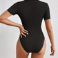 Zwarte Kleurblok Bodysuit - Esme