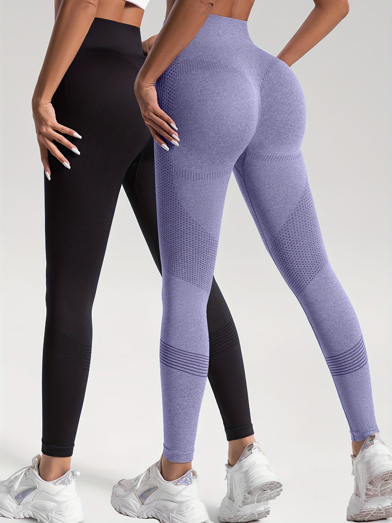 Grijze High-Stretch Yoga Leggings - Mila