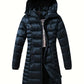 Chique Winterwarmte: Dames Hooded Puffy Jacket - Stijlvol, Comfortabel & Veelzijdig