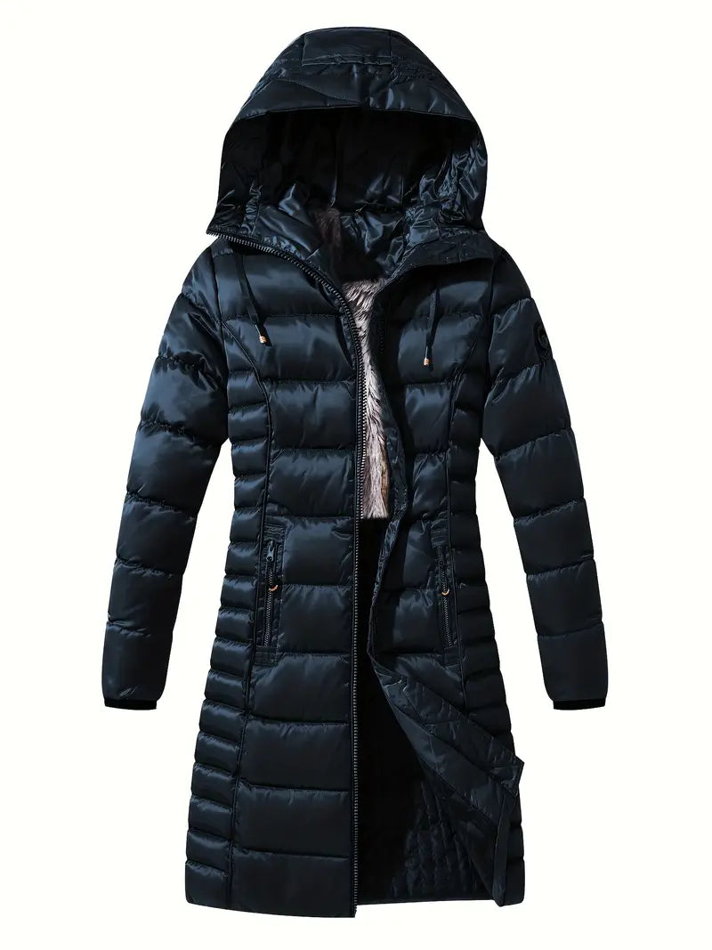 Chique Winterwarmte: Dames Hooded Puffy Jacket - Stijlvol, Comfortabel & Veelzijdig