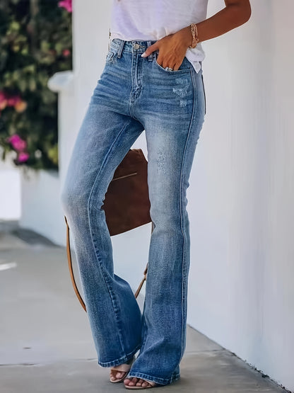 Blauwe Bootcut Jeans - Mila