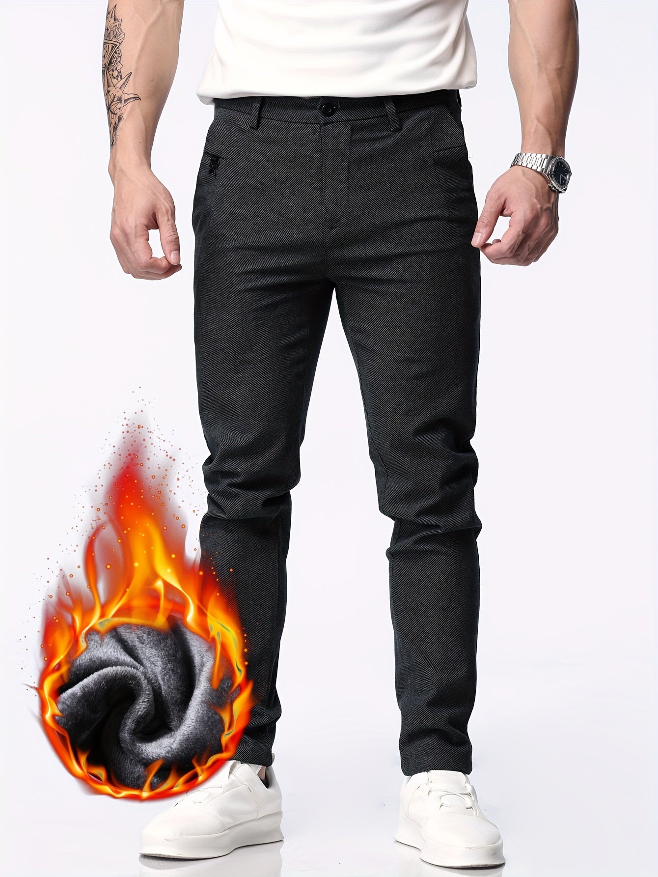 Grijze Warme Semi-formele Broek - Hugo