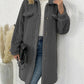 Gezellige Katoenmix Casual Jas - Dik Fleece met Klassieke Shearling Revers