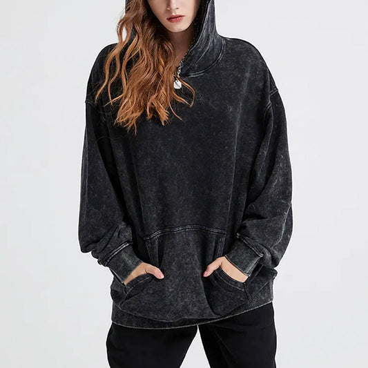 RetroEdge Distressed Hoodie: Tijdloos Comfort Heruitgevonden