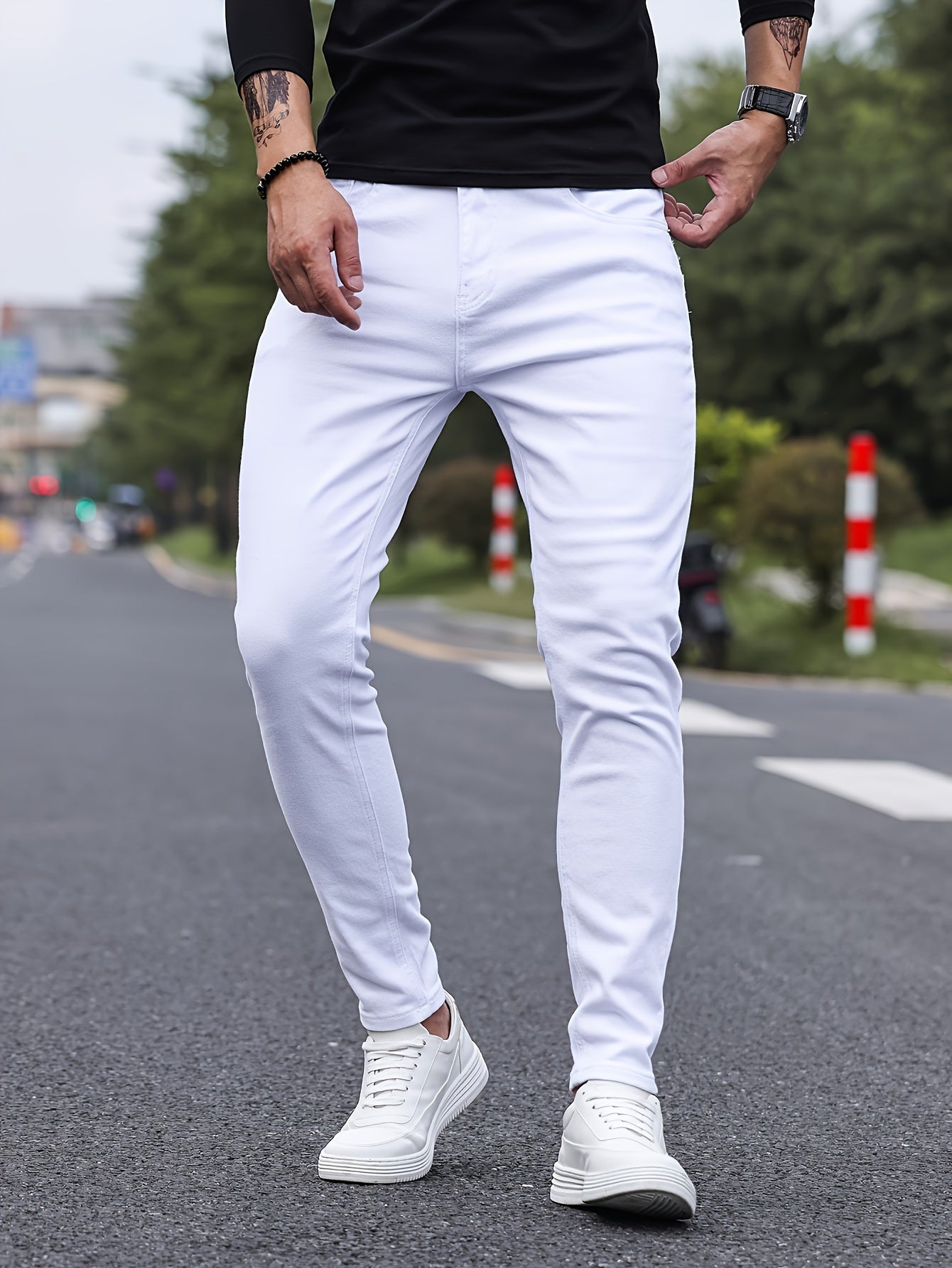 Witte Slim Fit Jeans - Max