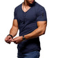 Max - Witte V-Hals T-Shirt voor Fitness en Bodybuilding