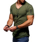 Max - Witte V-Hals T-Shirt voor Fitness en Bodybuilding