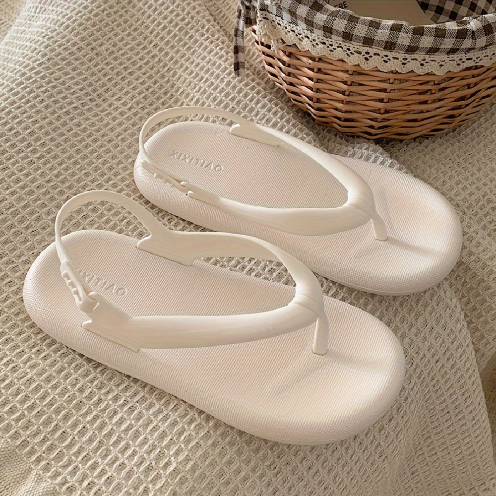 Witte Flip Flops met Enkelband - Bella