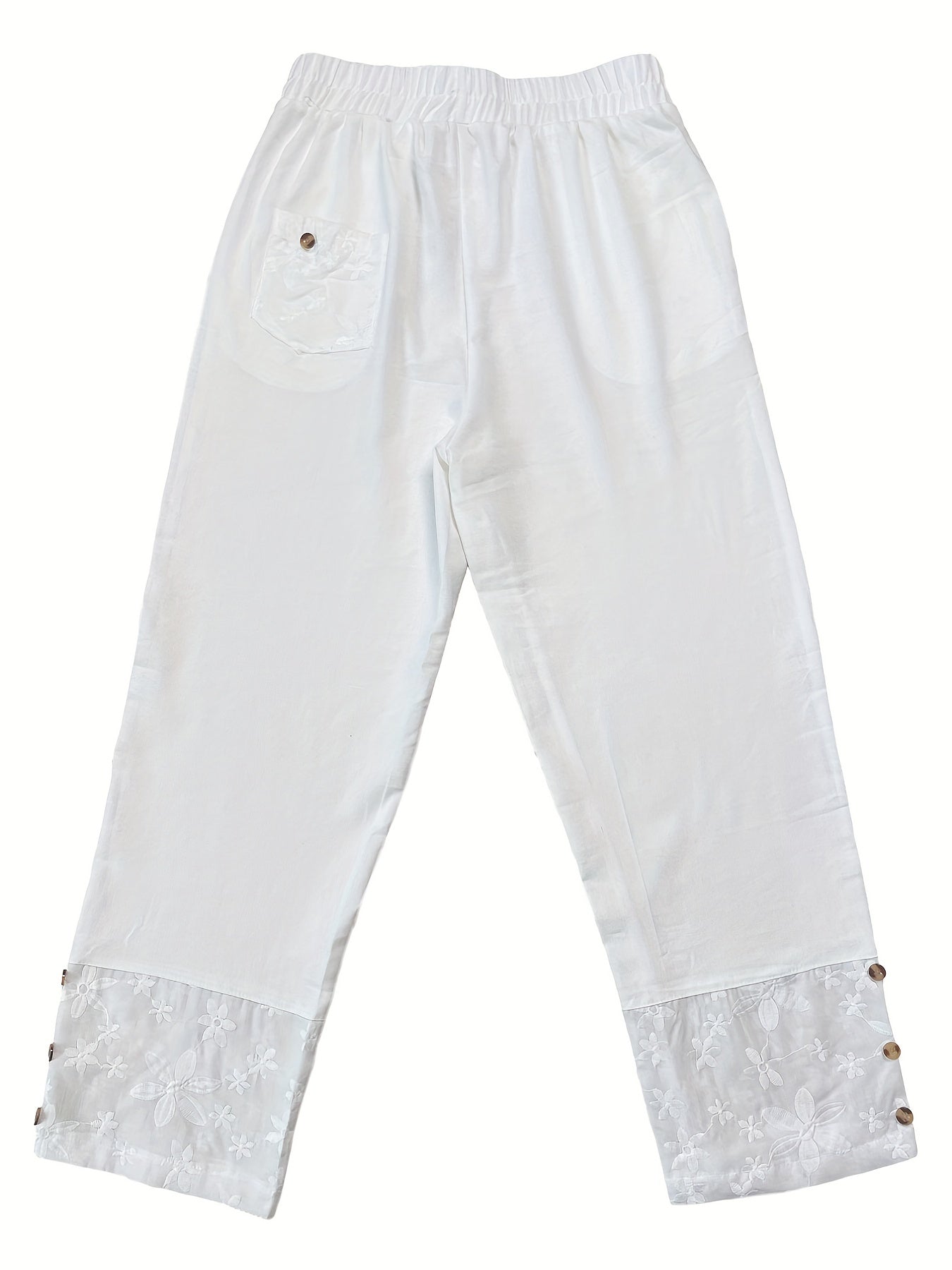 Witte Broek met Kantzakken - Emily